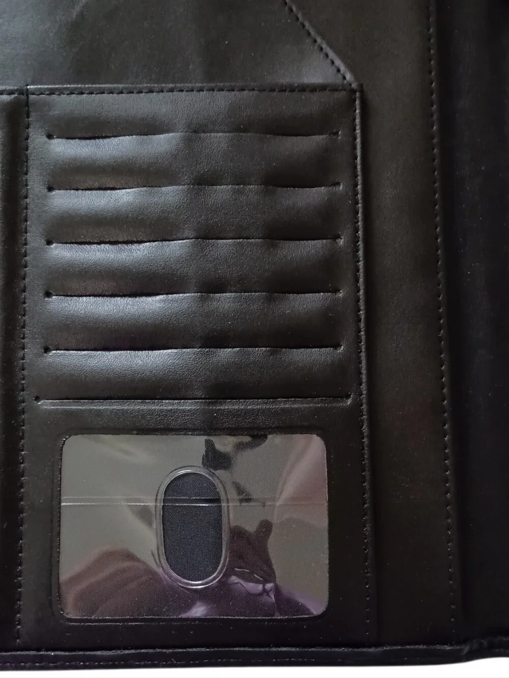 Buxton Leather Padfolio Portfolio Folder Organizer Refillable Notepad Black